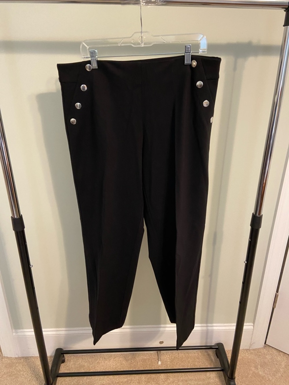 Zac & Rachel Black Wide Leg Ponte Trousers.